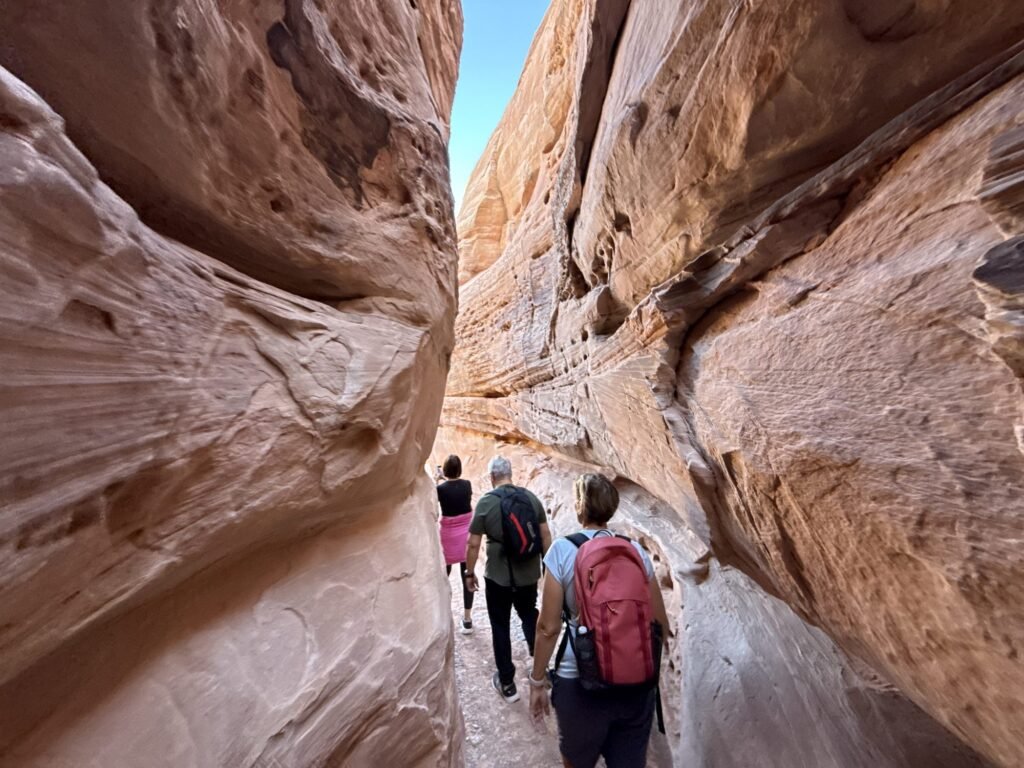 Randonnée dans un slot canyon de Valley of Fire